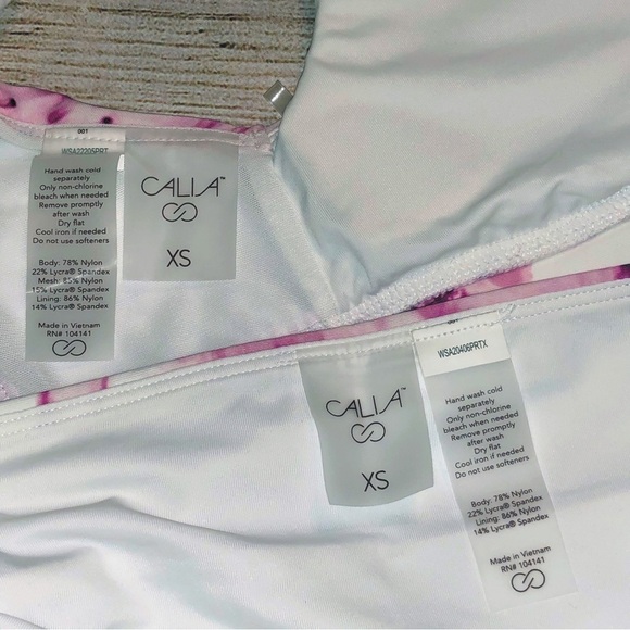 CALIA By Carrie Underwood Wide Strap Tie-dye Pink Long Line Bikini Size XS - Picture 2 of 15